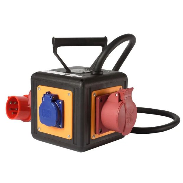 Vivanco Baustromverteiler CEE Outdoor Stromverteiler Würfel mit Tragegriff Vivanco Baustromverteiler CEE Outdoor Stromverteiler Würfel mit Tragegriff