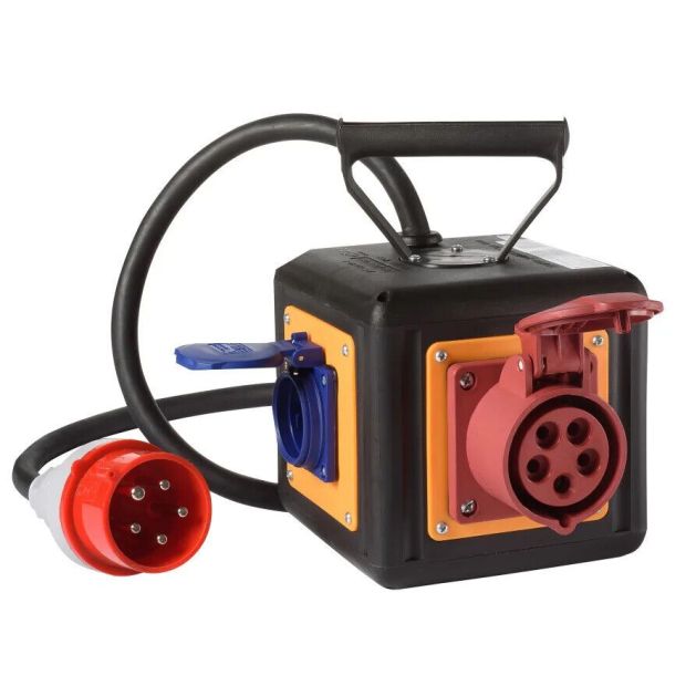 Vivanco Baustromverteiler CEE Outdoor Stromverteiler Würfel mit Tragegriff Vivanco Baustromverteiler CEE Outdoor Stromverteiler Würfel mit Tragegriff