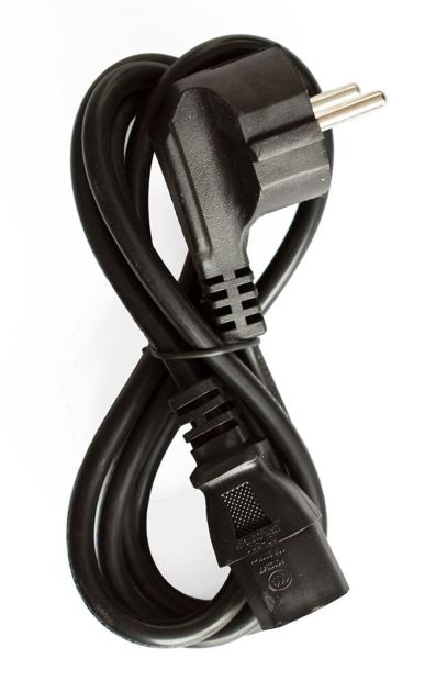  PeakTech Kaltgerätekabel mit Schutzkontakt Winkelstecker 1.5m [B-WARE]