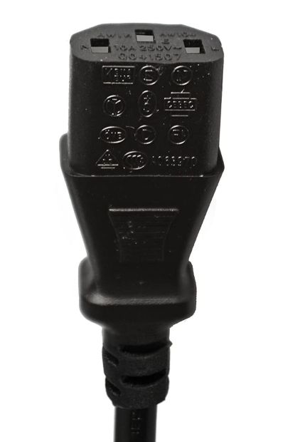  PeakTech Kaltgerätekabel mit Schutzkontakt Winkelstecker 1.5m [B-WARE]