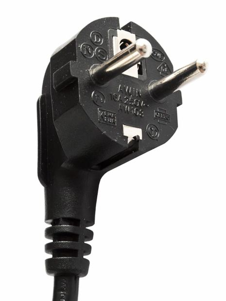  PeakTech Kaltgerätekabel mit Schutzkontakt Winkelstecker 1.5m [B-WARE]