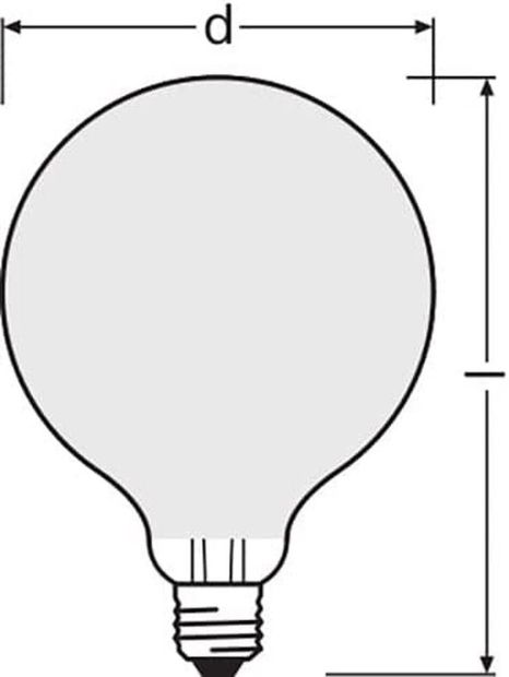 OSRAM E27 LED Leuchtmittel Star GLOBE125 matte Filament LED-Lampe OSRAM E27 LED Leuchtmittel Star GLOBE125 matte Filament LED-Lampe