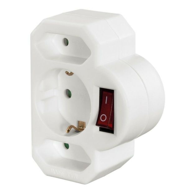Hama 3-fach Steckdosenadapter mit Schalter Mehrfachsteckdose Hama 3-fach Steckdosenadapter mit Schalter Mehrfachsteckdose