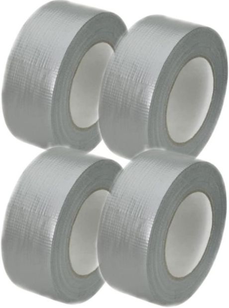 4 Rollen Profi Gewebeband 50 m x 48 mm 'Ultra Strong' Silber 