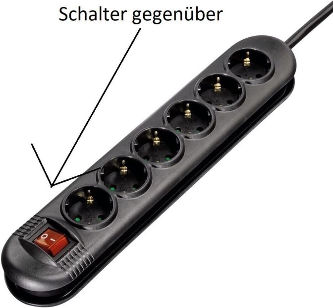 Hama 6fach Steckdosenleiste mit Schalter Mehrfachsteckdose 1,4m