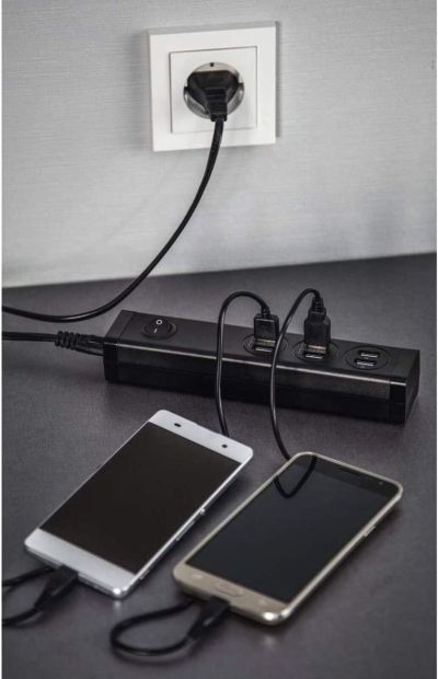 Hama USB Ladestation 6-Fach mit Schalter Mehrfach Ladegerät LED Betriebsanzeige