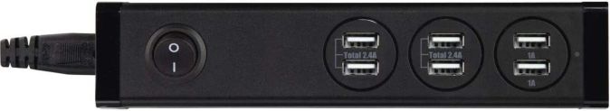 Hama USB Ladestation 6-Fach mit Schalter Mehrfach Ladegerät LED Betriebsanzeige