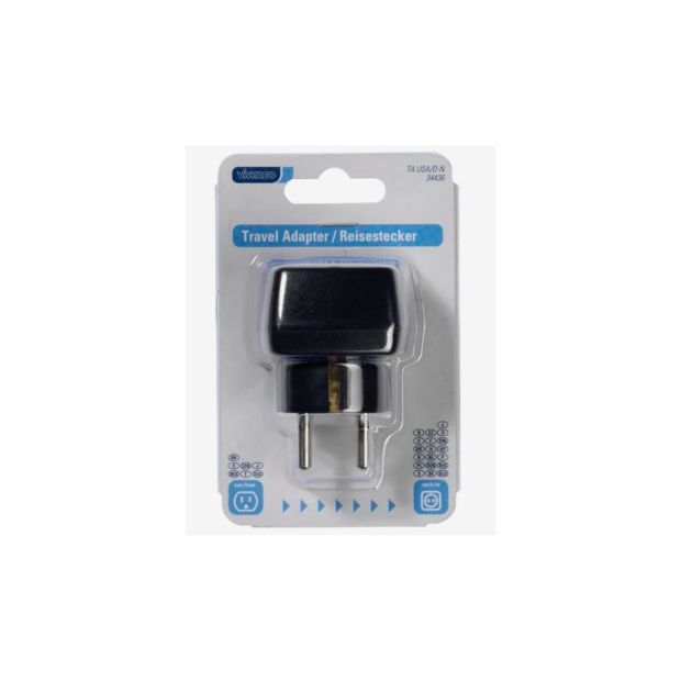 Vivanco Reisestecker Reisesteckdose USA Stecker auf Schuko Vivanco Reisestecker Reisesteckdose USA Stecker auf Schuko