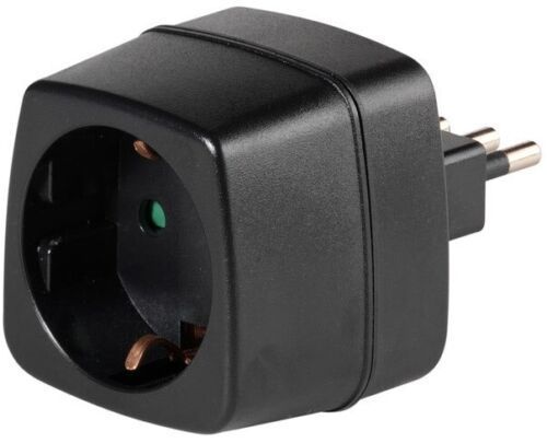 Vivanco Reisestecker DE auf Italien Schuko Adapter Reiseadapter EU to IT