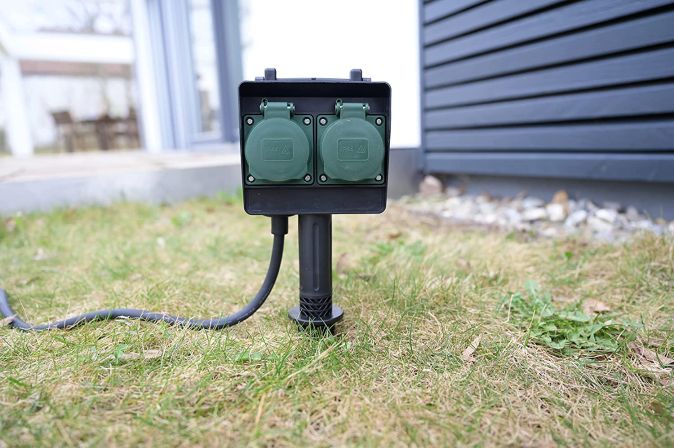 Brennenstuhl 2 Fach Garten Steckdose Außen Steckdosenleiste mit Erdspieß Brennenstuhl 2 Fach Garten Steckdose Außen Steckdosenleiste mit Erdspieß