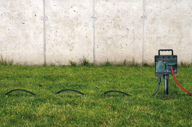 Brennenstuhl 2 Fach Garten Steckdose Außen Steckdosenleiste mit Erdspieß Brennenstuhl 2 Fach Garten Steckdose Außen Steckdosenleiste mit Erdspieß