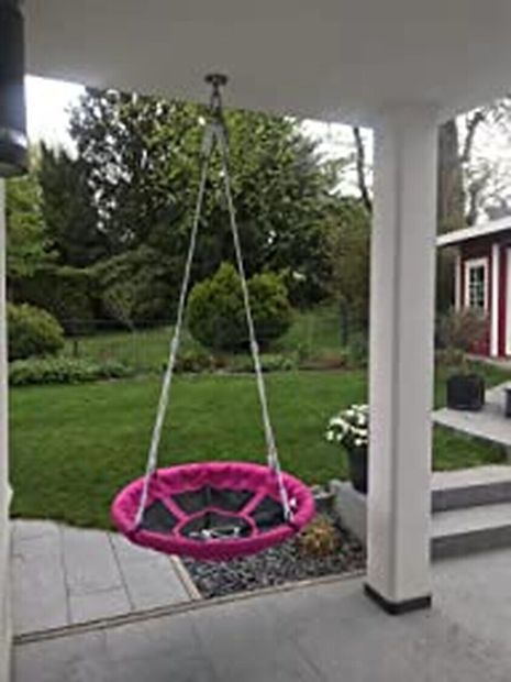 HUDORA Nestschaukel 110cm Rundschaukel 100kg Gartenschaukel Pink