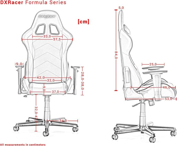 DXRacer Formula F08 Gaming Stuhl Drehstuhl 150 kg Schwarz[B-WARE]
