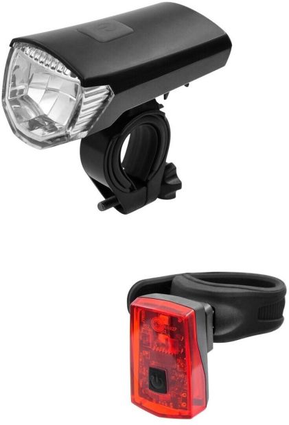 Fischer Fahrrad Beleuchtungs-Set 30/15 Lux Front- und Rückleuchte IP44 85344