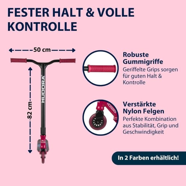 HUDORA Scooter Berry Stunt Roller Kickscooter Freestyle roller Straßenzulassung