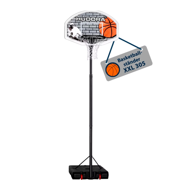 Hudora Mobiler 260-305cm Höheverstellbarer Basketballanlage Basketballständer Hudora Mobiler 260-305cm Höheverstellbarer Basketballanlage Basketballständer