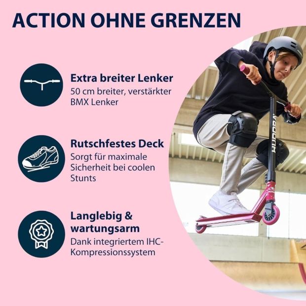 HUDORA Scooter Berry Stunt Roller Kickscooter Freestyle roller Straßenzulassung