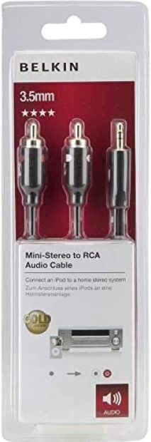 Belkin 5m Klinkenkabel Cinch Kabel AUX Audio 3,5mm Stecker Stereo Kopfhörer RCA