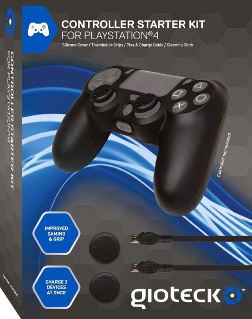 Gioteck Controller Starterkit Gamepad Silikonhülle Controller Skin für PS4 [B-WARE]