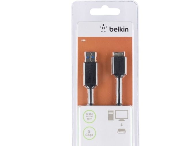 Belkin Micro B auf USB 3.0 Kabel Festplattenkabel Ladekabel Datenkabel 0,9 m Belkin Micro B auf USB 3.0 Kabel Festplattenkabel Ladekabel Datenkabel 0,9 m