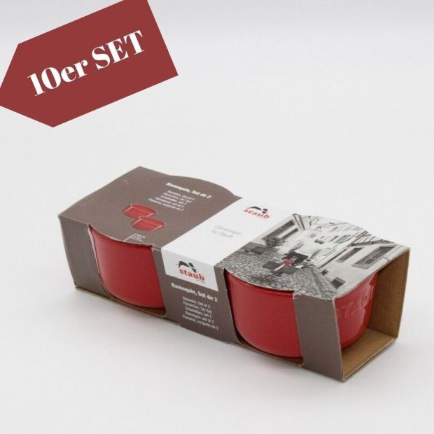 Staub Keramik Dessertschale Snackschale Auflaufform Rund Knabberschale [10ER SET]