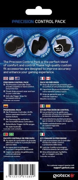 Gioteck Precision Control Pack für PS4 Controller Schutzhülle mit Griffe Schwarz [B-WARE]