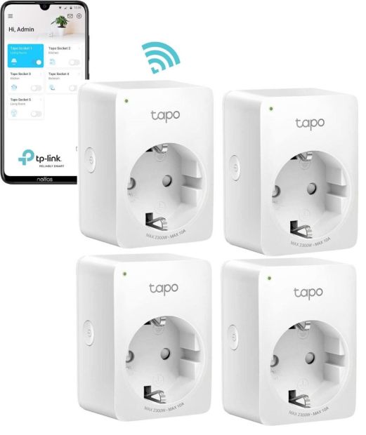 TP-Link Tapo P100 Smart Wlan Steckdose  Wifi 4er Pack