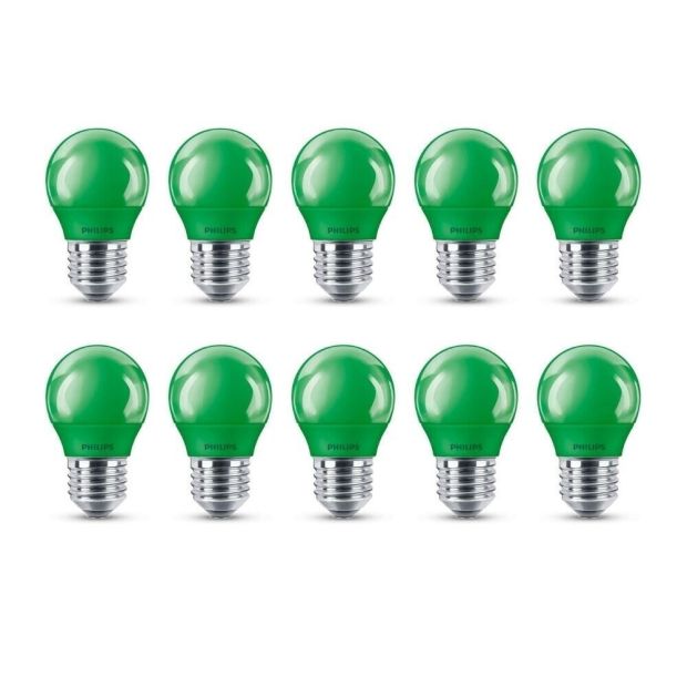 Philips E27 LED grün Partybeleuchtung Leuchtmittel 25W Garten Licht [10er]
