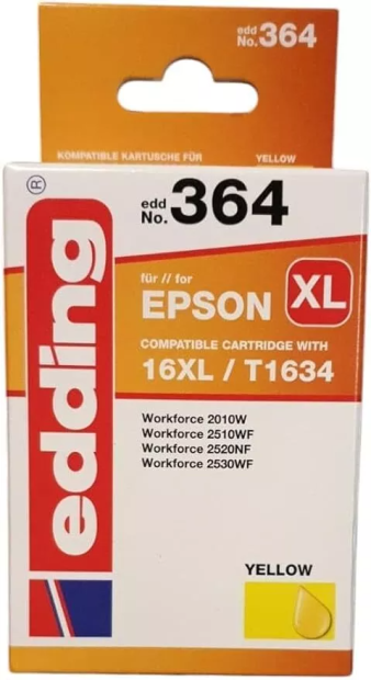 Edding 364 Druckerpatrone Ersetzt Epson 16XL/T1634 10ML Kartusche Einzelpatrone Edding 364 Druckerpatrone Ersetzt Epson 16XL/T1634 10ML Kartusche Einzelpatrone