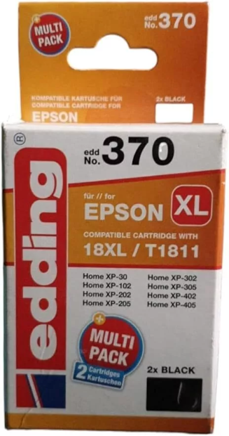 Edding 370 Druckerpatrone Ersetzt Epson 18XL/T1811 Multipack 30ML Kartusche Edding 370 Druckerpatrone Ersetzt Epson 18XL/T1811 Multipack 30ML Kartusche
