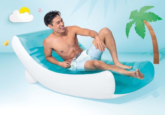 INTEX Rockin Lounge XXL Luftmatratze Pool Liege Schwimmsessel 188x99 cm INTEX Rockin Lounge XXL Luftmatratze Pool Liege Schwimmsessel 188x99 cm