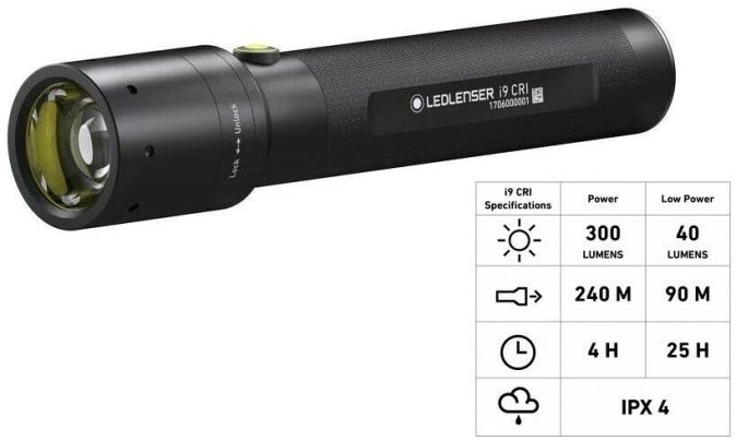 Ledlenser I9 CRI LED Taschenlampe Erwachsene Unisex Schwarz