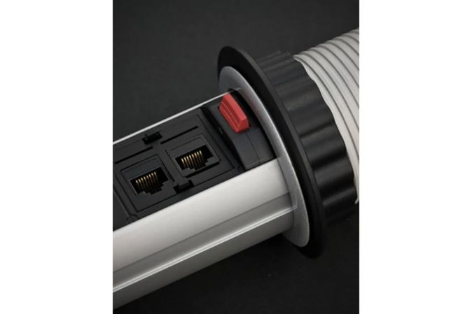 Brennenstuhl Tower Power 3 fach Tischsteckdose Einbausteckdose 2m