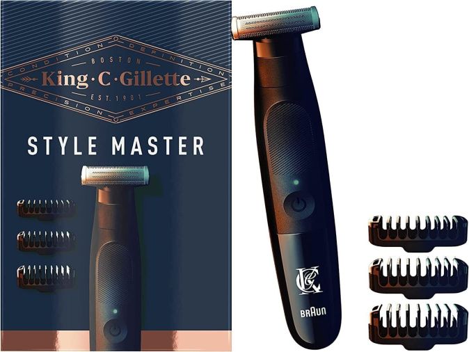 King C. Gillette Style Master Bart Trimmer mit 1 4D-Klinge 3 Kammaufsätze 