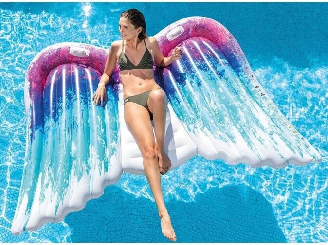 INTEX Luftmatratze Engelsflügel XXL Schwimmliege Badeinsel Wasserliege