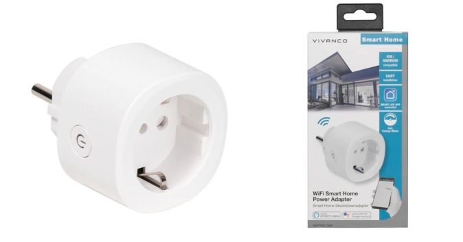 Vivanco Steckdosenadapter Smart WiFi schaltbare Steckdose Zwischenstecker 