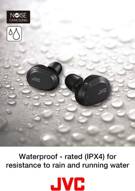 JVC HA-A50 T Wireless Kopfhörer mit USB-Ladebox Noise Cancelling IPX4 Blau