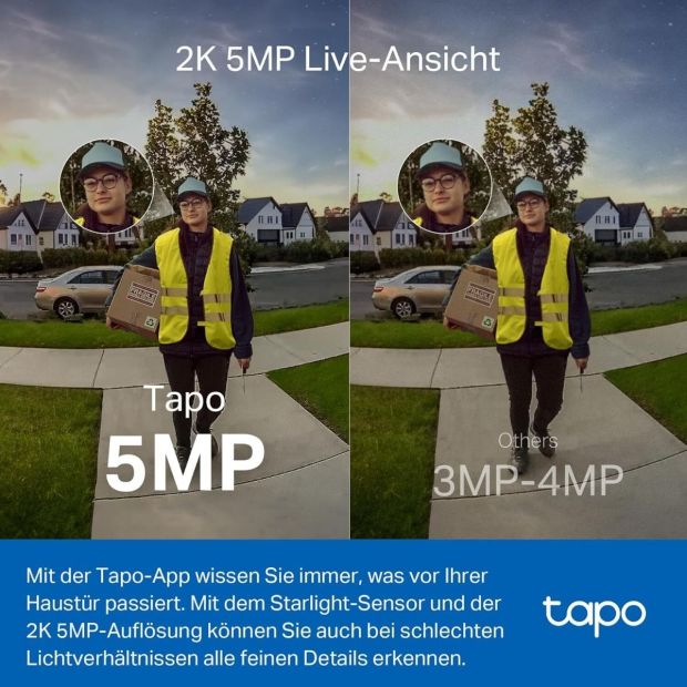 TP-Link Tapo D230S1 Smarte Türklingel mit Kamera [B-WARE]