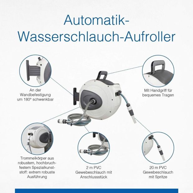 as - Schwabe Automatik Wasserschlauch Trommel mit 20 m Aufroller