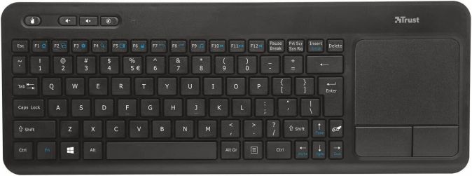 Trust VEZA Kabellose Tastatur mit Touchpad Wireless Multimedia Keyboard Trust VEZA Kabellose Tastatur mit Touchpad Wireless Multimedia Keyboard