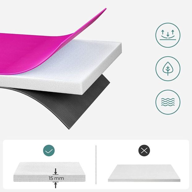 Songmics Trampolin Randabdeckung Ø 244cm Trampolinmatte Pink
