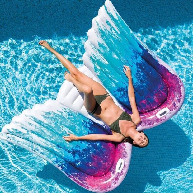 INTEX Luftmatratze Engelsflügel XXL Schwimmliege Badeinsel Wasserliege