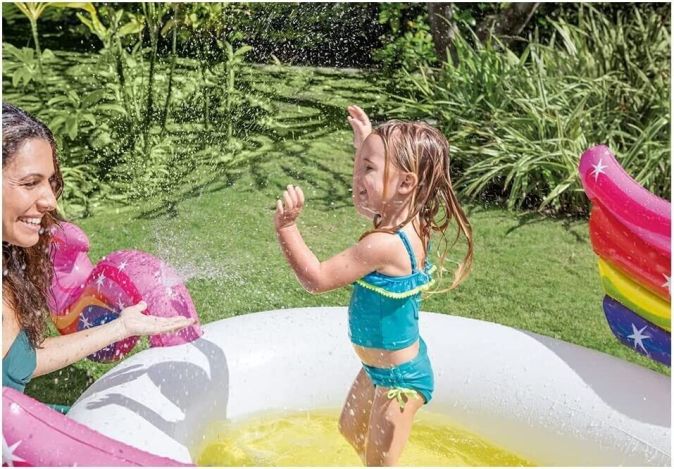 Intex Kinderpool Einhorn Planschbecken XXL Spray Pool Schwimmbecken Intex Kinderpool Einhorn Planschbecken XXL Spray Pool Schwimmbecken
