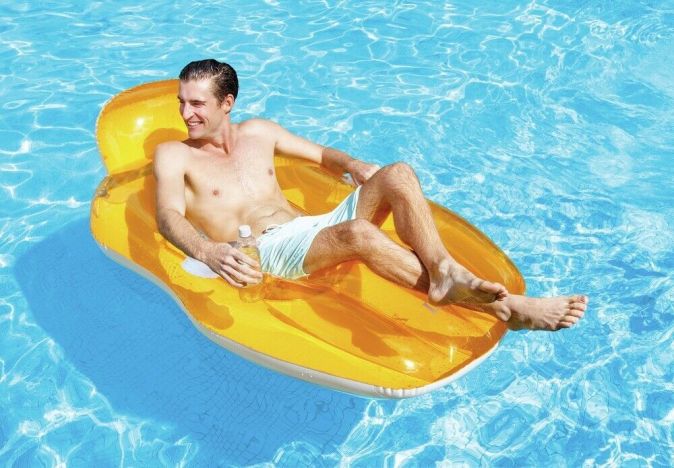 Intex Pool Schwimmsessel Luftmatratze Schwimmbad Wassersessel Griff Getränkehalt