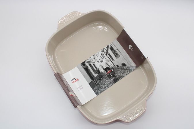 Staub Auflaufform 34 x 26cm 3,5 Liter Rot Taupe Keramik