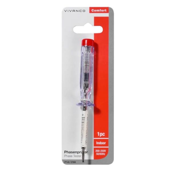 Vivanco VT140 Stromprüfer Spannungsprüfer 200-250V Phasenprüfer 