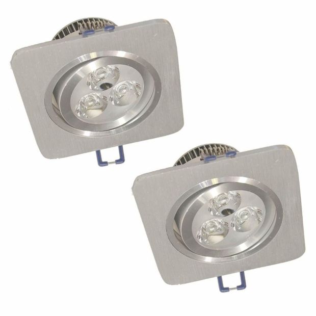 Eco Light LED Spot Einbaustrahler Einbauleuchte Strahler 3W Außen [2er-Pack]