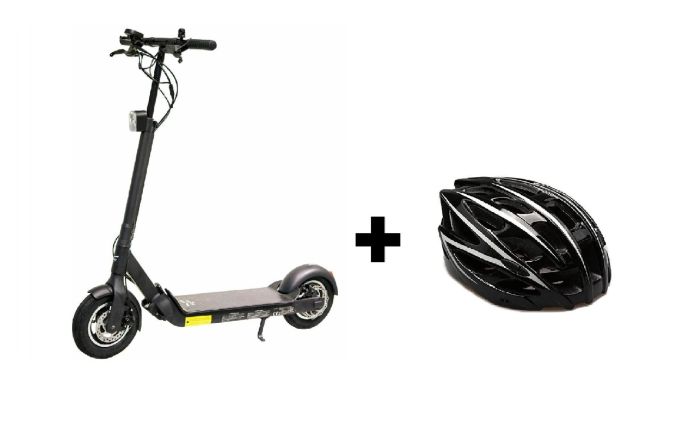 Egret Ten V3X E-Scooter 10" Elektro Scooter Roller 28 km/h Elektroroller Faltbar + Fiducia Helm Schutzhelm Skatehelm