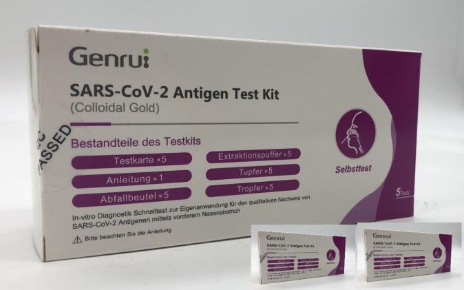 Genrui Corona Schnelltest Selbsttest Covid-19 Antigen [5 Stück]