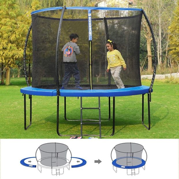 Songmics Trampolin Randabdeckung Ø 305cm Trampolinmatte Blau Songmics Trampolin Randabdeckung Ø 305cm Trampolinmatte Blau